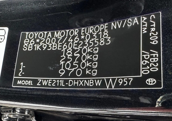 Toyota Corolla cena 79900 przebieg: 75700, rok produkcji 2021 z Iława małe 781